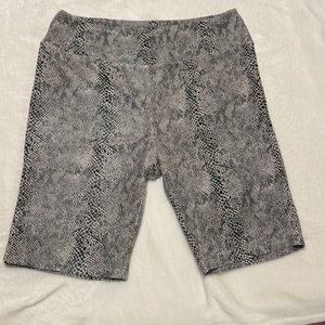 She + Sky snake print bike shorts